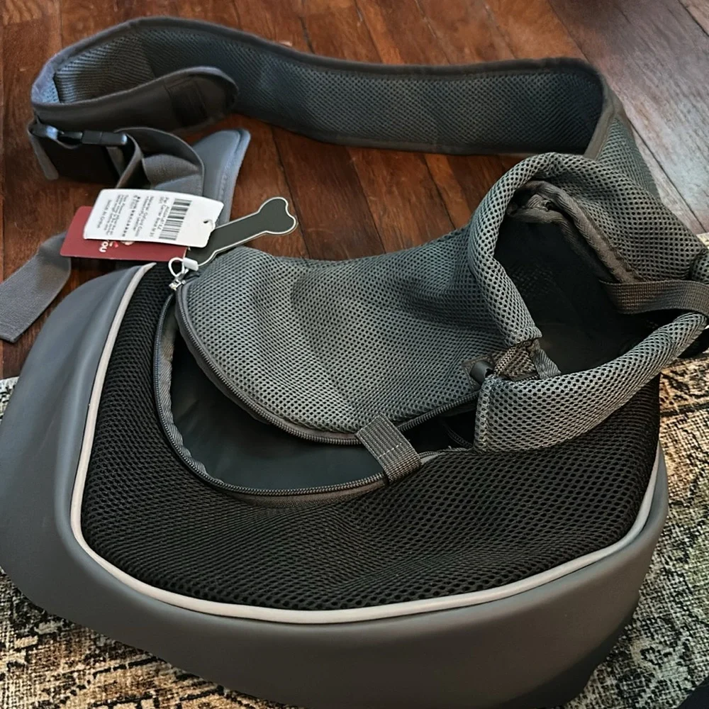 YUDODO Petdog sling carrier. Mesh breathable, adjustable strap in grey Amazon